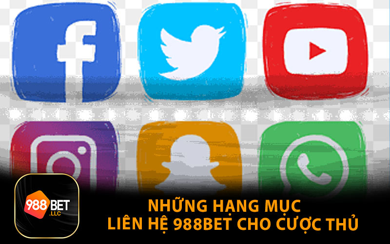 Những Hạng Mục Liên Hệ 988Bet Cho Cược Thủ